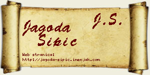 Jagoda Šipić vizit kartica